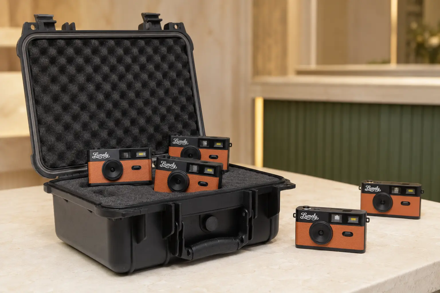 Appareils Lumely Vintage avec leur valise de transport